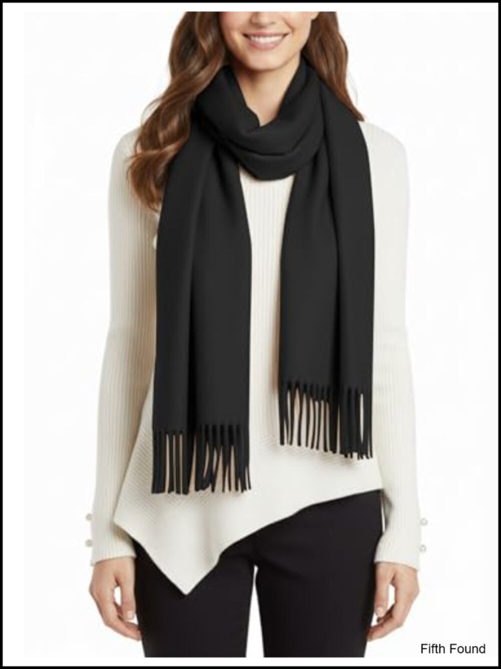 Winter Scarf Shawl Wrap Polyester Pashmina Tassels One Size